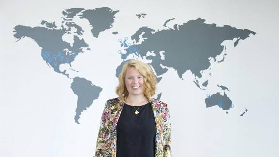CEO of Appointedd, Leah Hutcheon in the company's Edinburgh office.